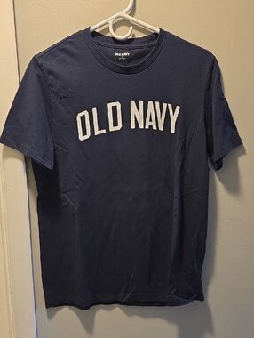 Old Navy Navy Blue Short-Sleeve Logo Tee